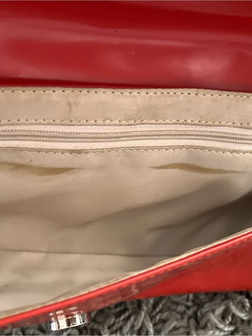 GUESS Red Patent Shoulder Bag with Sleek Flap
